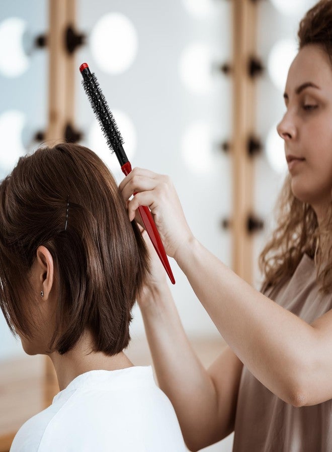 Styquenzer Small Round Brush for Blow Out - Dia 1 Inch Mini Quiff Roller Brush with Wooden Handle and Stiff Nylon Bristles for Styling Wet, Dry, Short, Fine Hair, Bangs, Blowout Volume - Image 5